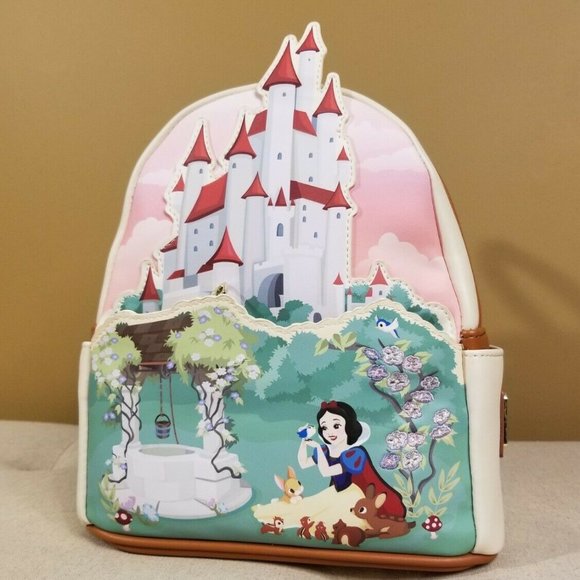 Loungefly Disney Snow White Castle Scene Backpack NEW - Picture 2 of 12